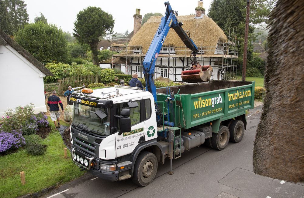 Green Grab Hire Lorry