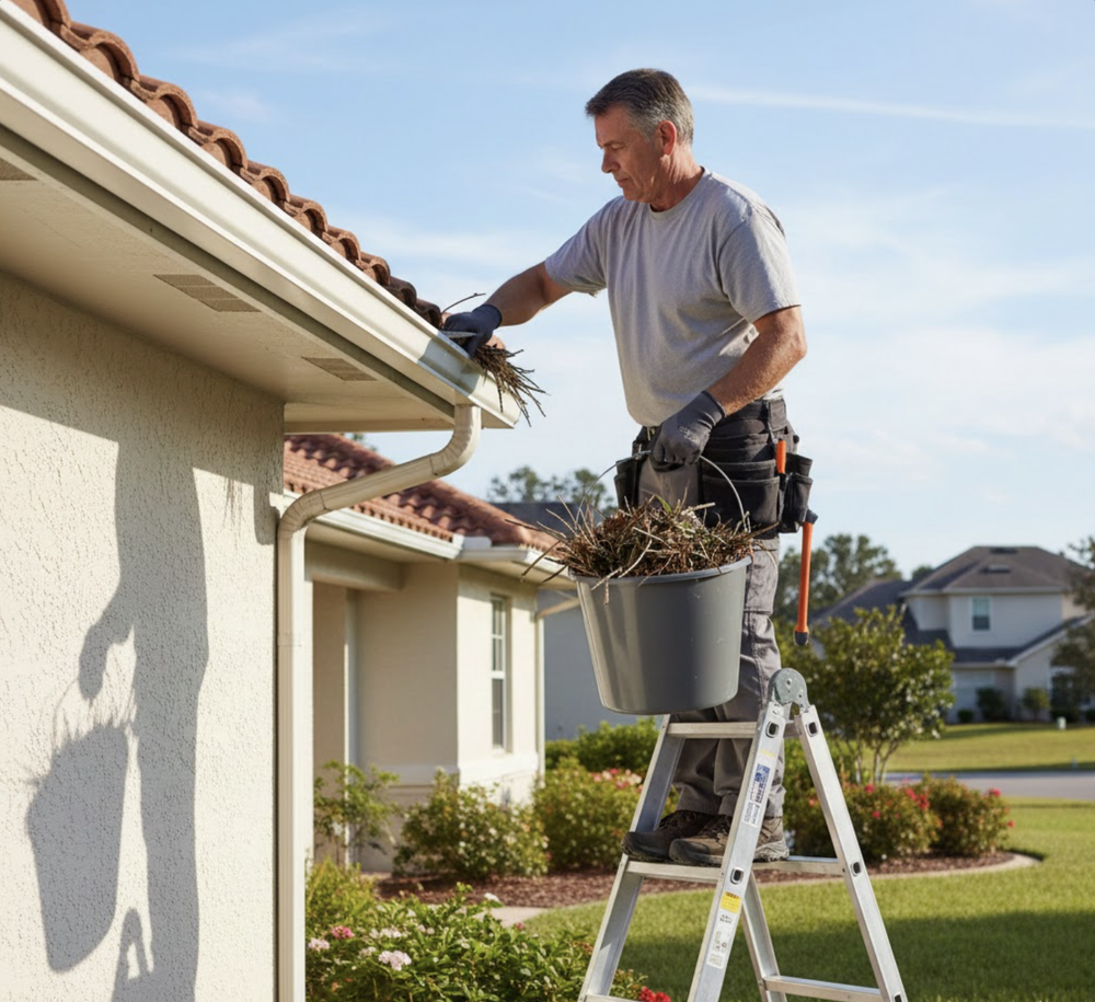 Single Storey Home Gutter Cleaning