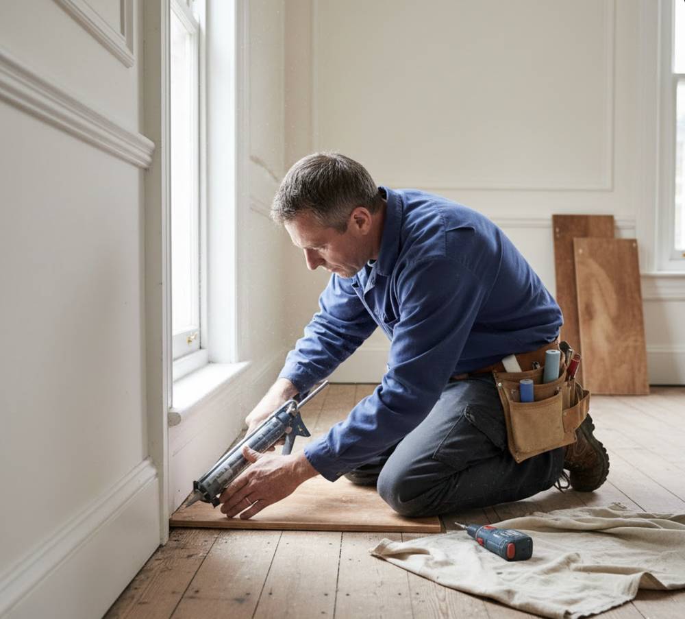 Floorboard Skirting Draught Proofing