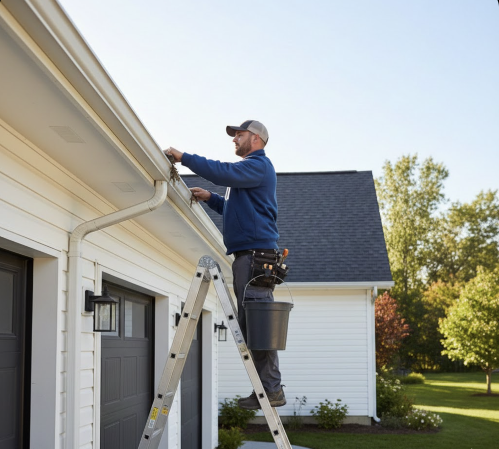 Garage Extension Gutter Cleaning