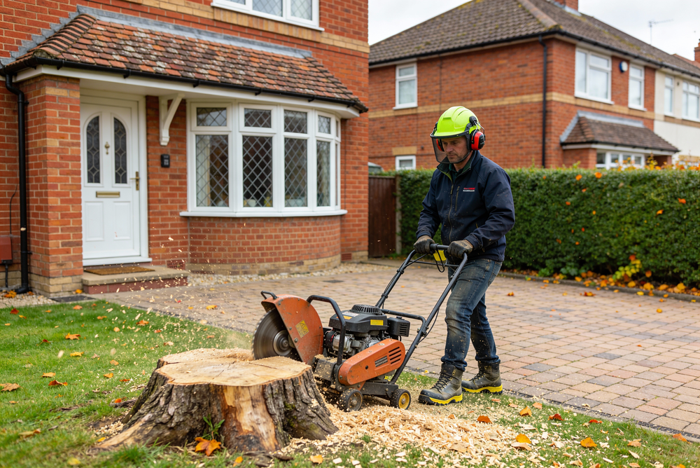 Guy Grinding Big Stump